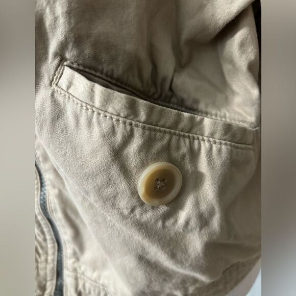 Gap Women’s Moto Jacket Khaki Size XXL Zipper Short W/Pockets Motor - Picture 4 of 9